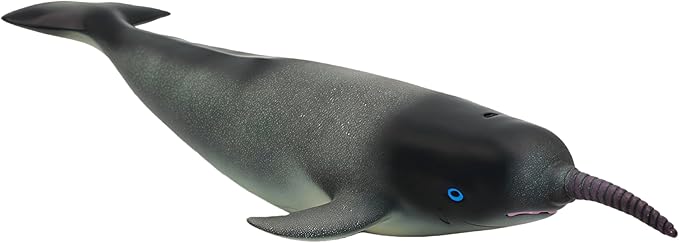 Gemini&Genius Narwhal Toy, Sea Animal Soft Plastic Marine Life Whale Action Figures Gift Great for Educational, Cake Topper, Swim, Bath Toys, Stocking Stuffers for Kids
