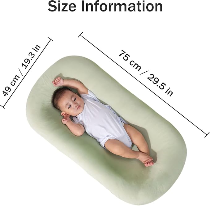 Baby Lounger, Infant Lounger, Baby Lounger for Newborn, Soft Breathable Newborn Lounger for Play & Activity (Pink, 29.5x19.3in)