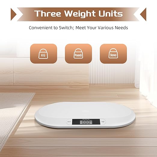 Digital Baby Weighing Scale, 20KG High Precision Smart Baby Scale with LCD, 10g/0.02g Division Precision, Three Units Weight Scales for Infants, Toddlers, and Babies (Weight Measure Tool)