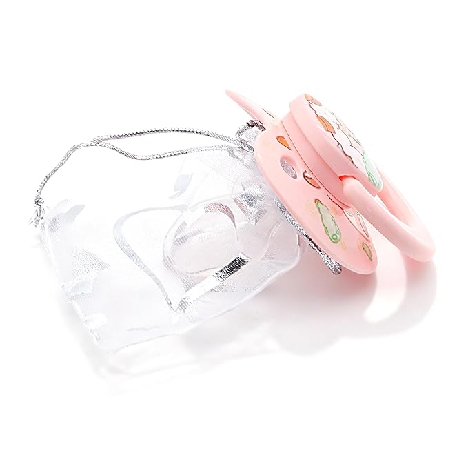 Cute Adult Size Pacifier: Big Shield Paci for Anxiety with Paci Clips - Soft Silicone Large Nipple for Sleep