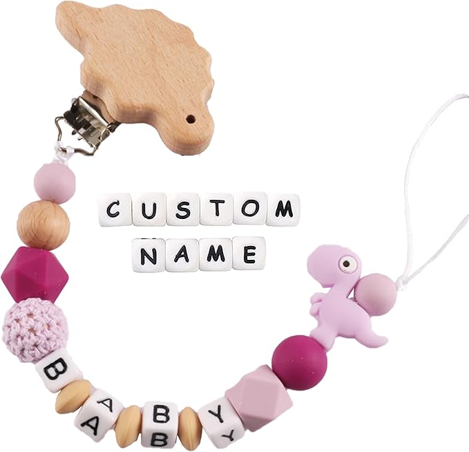 Personalized Pacifier Clip Customized Pacifier Clip with Custom Name Custom Pacifier Clip Holder with Name