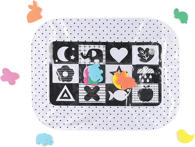 The Peanutshell Tummy Time Water Play Mat for Babies, Girls or Boys - High Contrast Sensory Developmental Toy, Infant Baby Floor Toys Games, Baby Essentials Must Haves - Montessori