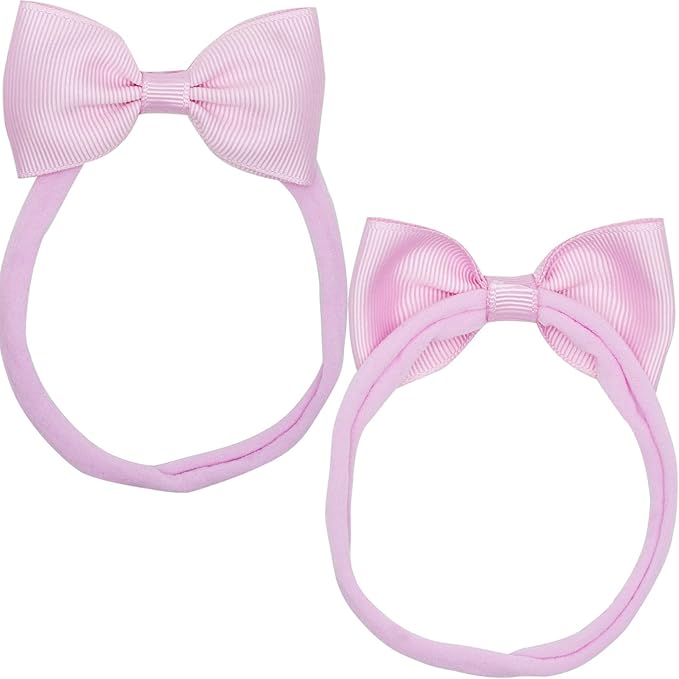 CÉLLOT 40 Colors Baby Bow Headbands 2.75" Hair Bows Super Soft Nylon Headbands for Baby Girls Infants preemie and Newborn Kids Hair Accessories
