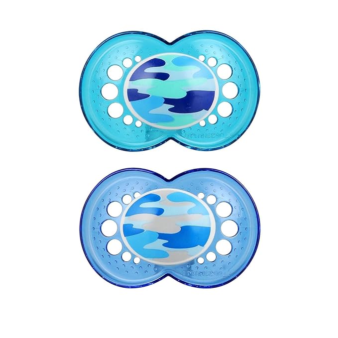 MAM Original Baby Pacifier, Nipple Shape Helps Promote Healthy Oral Development, Camo Boy, 16+ (Pack of 2)