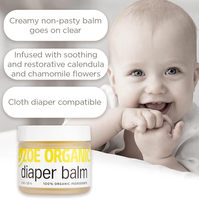 Diaper Balm, Protects Baby’s Sensitive Skin from Moisture and Bacteria, Soothes and Treats Diaper Rash, Helps Prevent Rashes, Goes on Clear (2 Ounces)