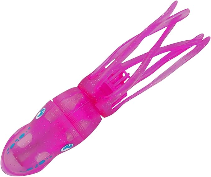 Electric Swimming Octopus Bath Toy – Waterproof LED Light-Up Tub Toy for Toddlers, Cute Soft Tentacles, Safe BPA-Free, Fun Shower & Pool for Boys Girls (Red)