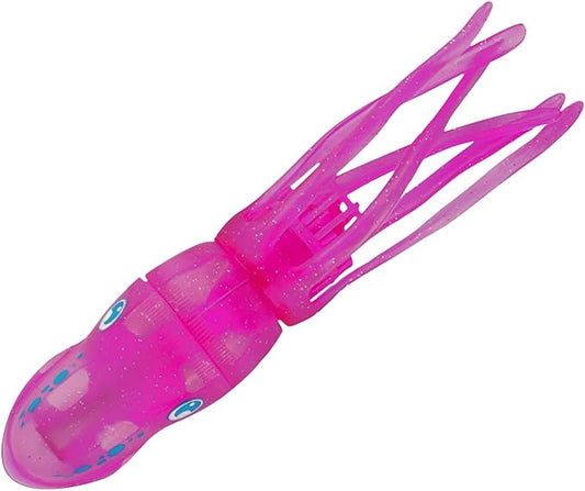 Electric Swimming Octopus Bath Toy – Waterproof LED Light-Up Tub Toy for Toddlers, Cute Soft Tentacles, Safe BPA-Free, Fun Shower & Pool for Boys Girls (Red)