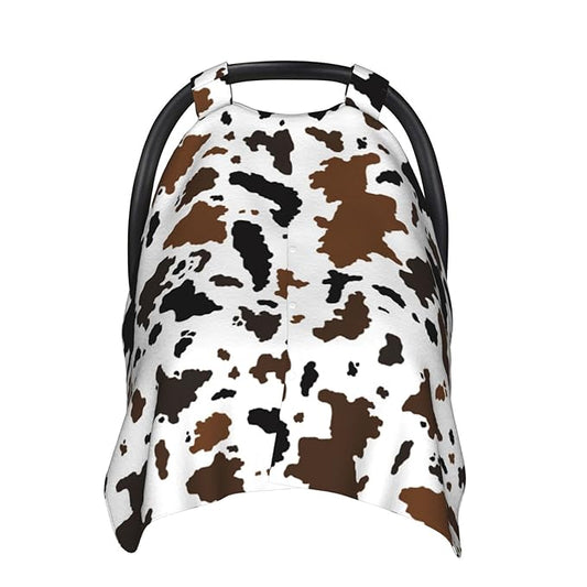 Cow Car Seat Covers for Babies Carseat Canopy Cover Nursing Cover for Boys Girls Baby
