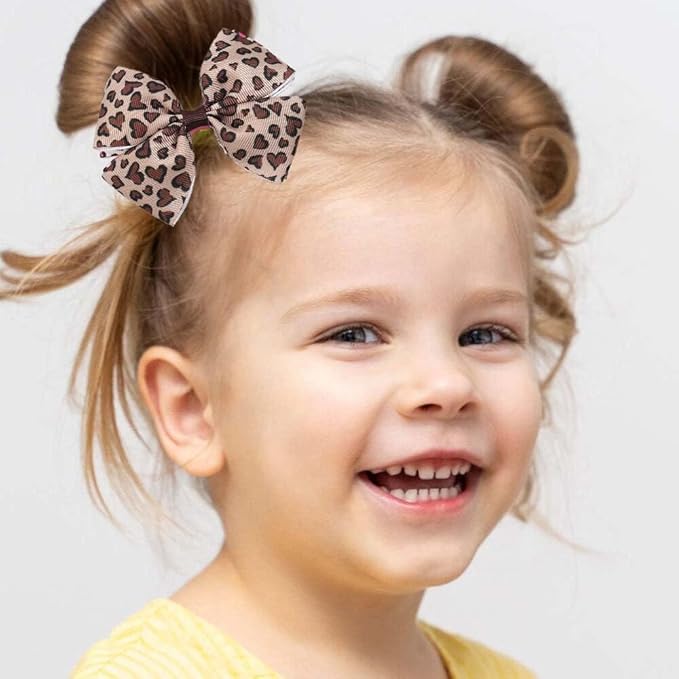 Leopard Hair Bow Clip for Women Girls Baby Leopard Bow Clip Cheetah Print Bowknot Hair Clips Costume Accessories 3 Pack TSFJ76