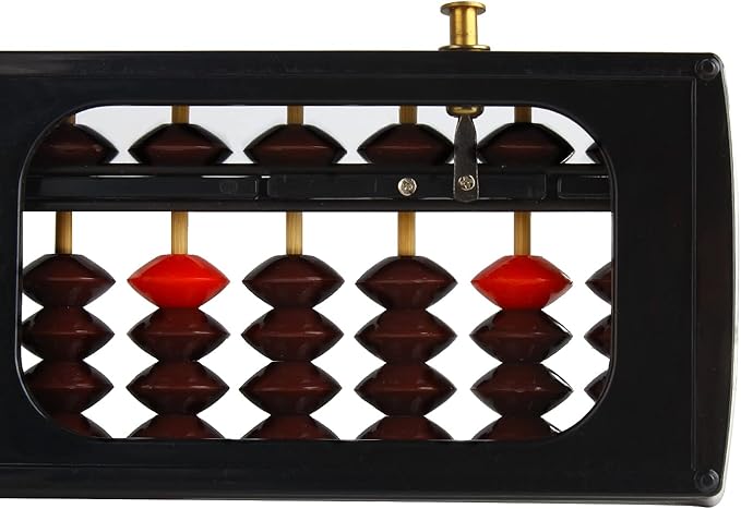Larcele Bead Arithmetic Counting Abacus with Reset Button,13 Column SP-02 (Black 2)