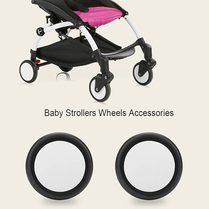 for Yoya Stroller Accessories Car Seat Adapter,Baby Stroller Wheel Tool,A Pair of Rear Wheels Stroller Wheel Wear Resistant for Yoyo for Kiddopotamus for Chbaby for Yoya