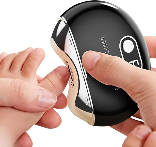 Electric Nail Clipper & Nail File - Baby Electric Nail File with Automatic Trimmer with LED Light - USB Rechargeable Electric Nail Clipper with Built-in Storage for Baby, Kids, Adults, Seniors