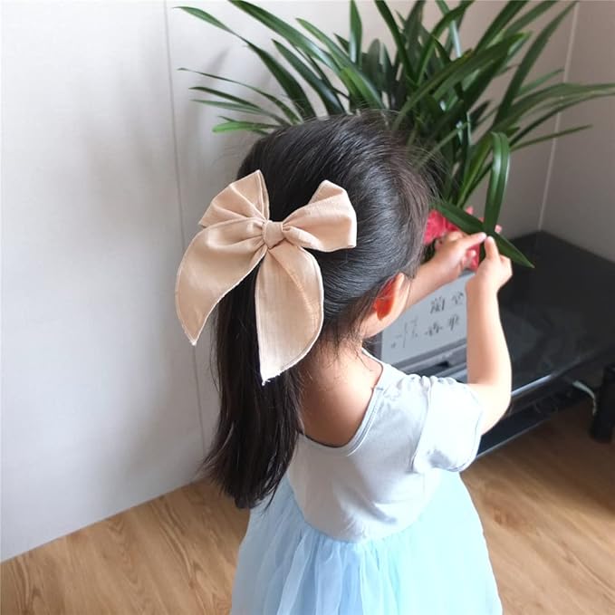 Sugarmelon Pack of 24 Large Linen Hair Clips for Girls Women - 24 PCS Hair Accessories for All Ages (Linen, One Size Fits All, Handmade, Various Occasions, Hair Clip, Hair Securing, Decorative)