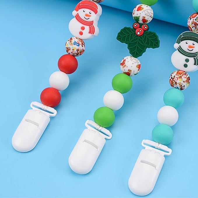 50pack 20mmRibbon Pacifier Plastic Suspender Clips for DIY Teething Toys Baby Blankets Dummy Bib Leash, White