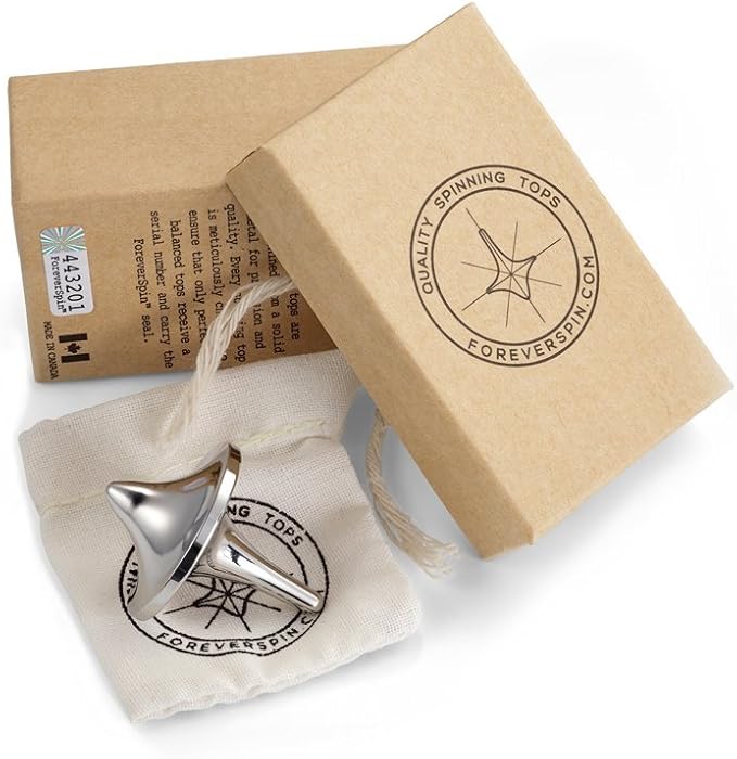 ForeverSpin Stainless Steel(Mirror-Finish) Spinning Top - World Famous Spinning Tops