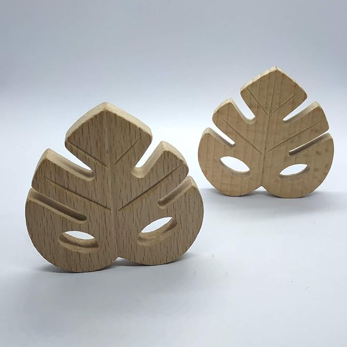 5pcs Lovely Cartoon Wood Leaf Pure Natural Animal Shape Beech Wooden Handmade DIY Necklace Pendant (5pcs)