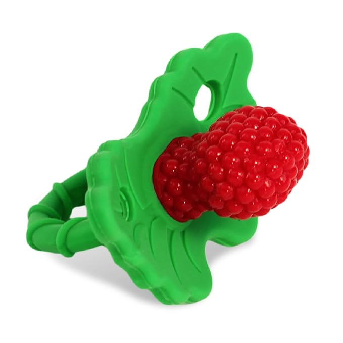 RaZbaby Teether Bundle - 1 RaZberry Teether with 2 Chompy Teethers - Perfect Combination of Teething Relief for 3M+ Infants