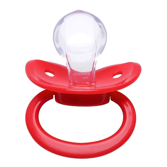 LittleForBig 3-Pacifier Pack BigShield Adult Sized Gen-1 DarkBlue Red Yellow