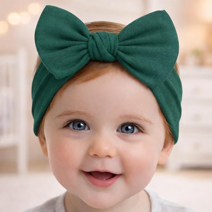 Baby Girl Headbands-Infant,Toddler Cotton Handmade Hairbands with Bows Child Hair Accessories