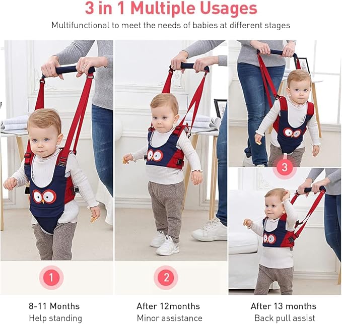 Baby Walking Helper - Adjustable Assistant for Infant Learning With Detachable Harness - for 6-36 Months (A)