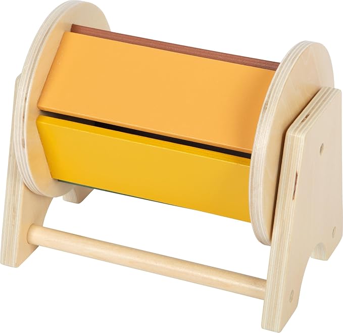 small foot Montessori Prices Drum, 100% FSC Certified Wood, Wheel with 5 Coloured Surfaces, Toy for Children from 6 Months, 12742