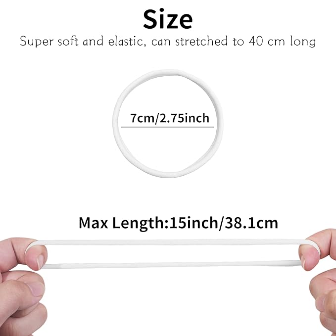 Qearl 60 Pack Soft Stretchy DIY Nylon Headbands Hair Bands Bows DIY Accessory for Newborn Baby Girls