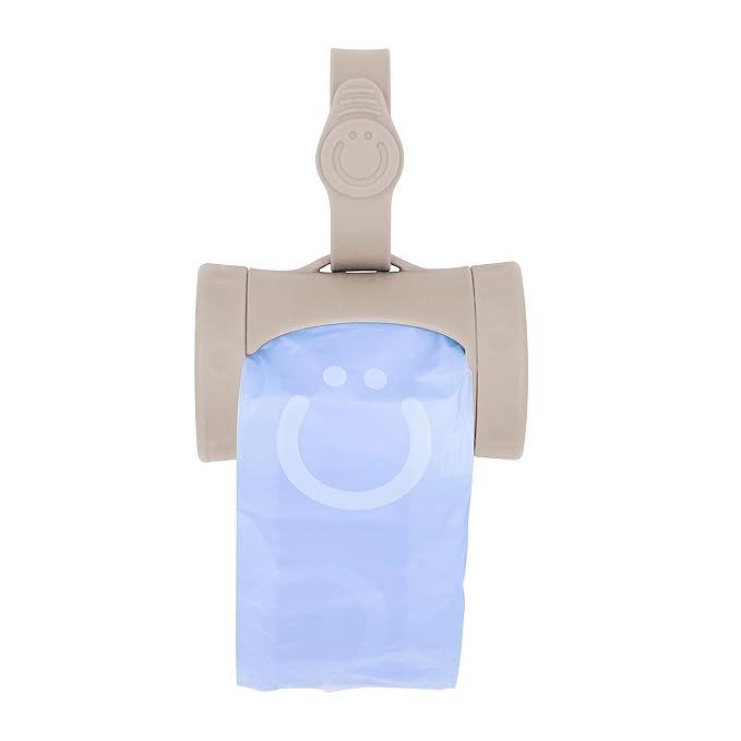 Ubbi 2-Pack On-The-Go Pacifier Holder & Retractable Diaper Bag Dispenser with 24 Scented Bags