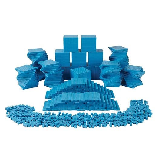 hand2mind 1610 Blocks, Blue Plastic Base Ten Blocks, Place Value Manipulatives, Base 10 Blocks, Counting Manipulatives, Math Manipulatives First Grade, Math Blocks, Place Value Blocks, Base 10 Math