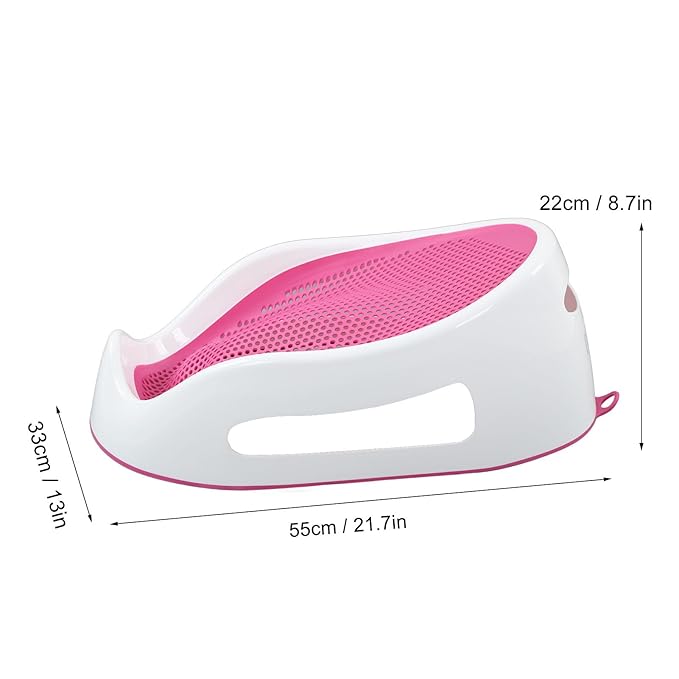 Summer Clean Rinse Baby Bather, Bath Support for Use on The Counter, in The Sink or in The Bathtub, TPE Soft Silicone Baby Bath Seat, Use from Birth Until Sitting Up ()