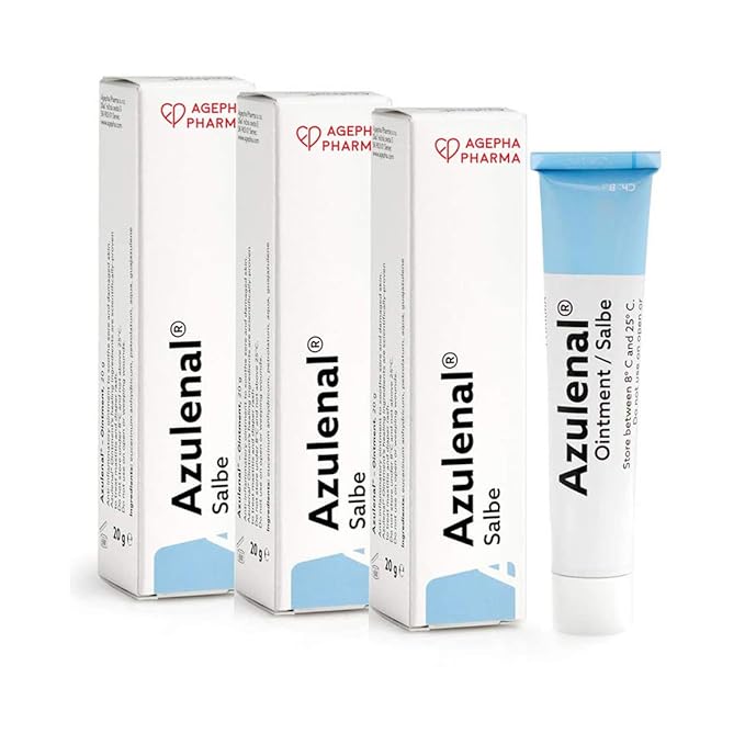 Azulenal Ointment with Guaiazulene | Wound and Healing Ointment for Diaper Rashes, Itches, Cuts, Burns, & Sore Nipples | Suitable for Use for Babies and Nursing Mothers | Made in Europe