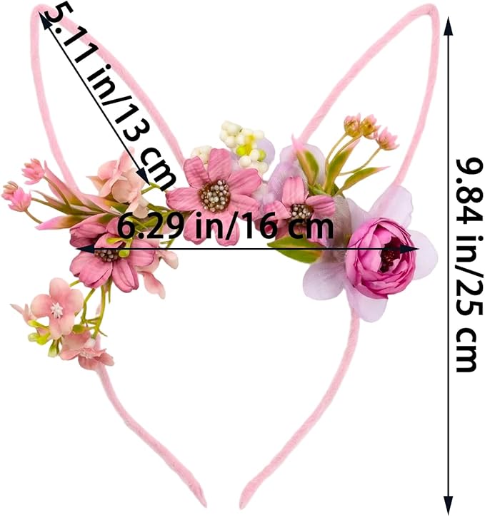 Children Easter Bunny Ears Headband Long Ear Hairband for Baby Girls Infant Toddlers Kids