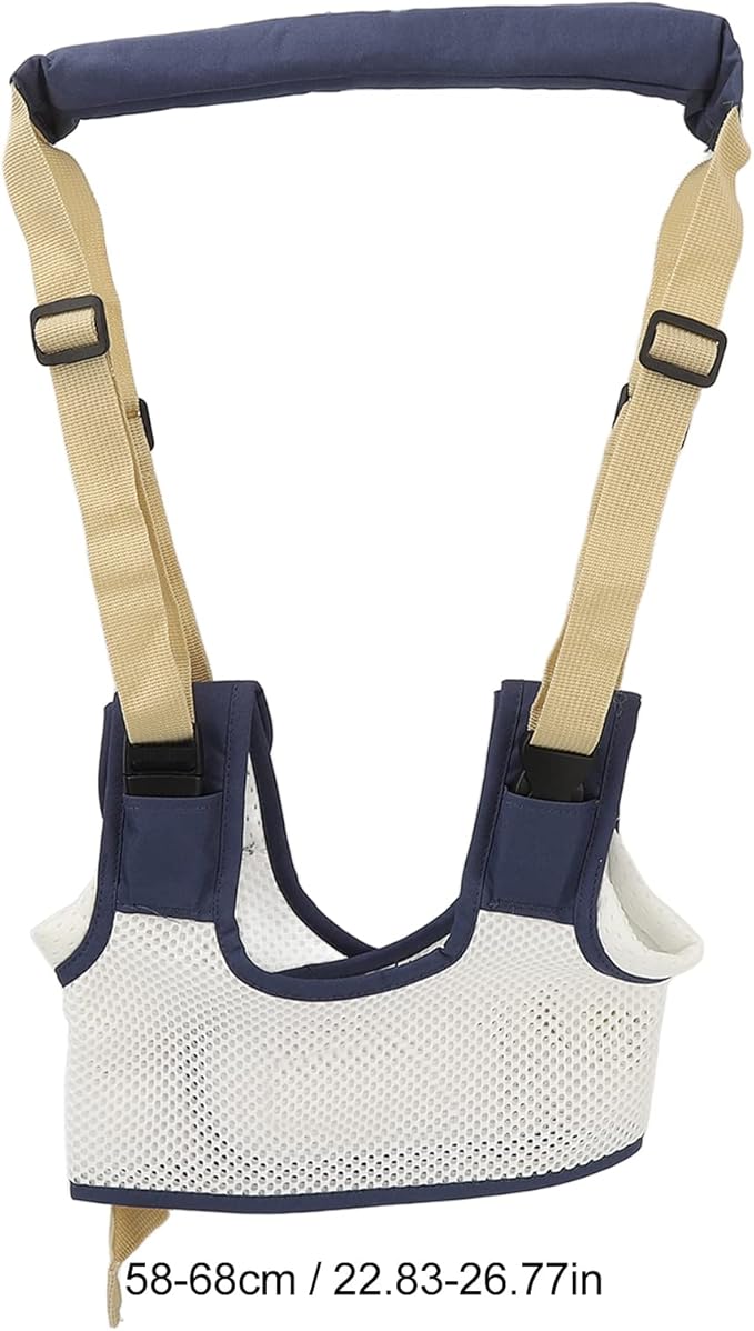 Baby Walking Harness, Adjustable Multi Functional Standing Up Belt, Detachable 3D Breathable Baby Walking Helper, Handheld Safety Harness Assistant Belt for Toddlers Infants Child(Dark Blue)