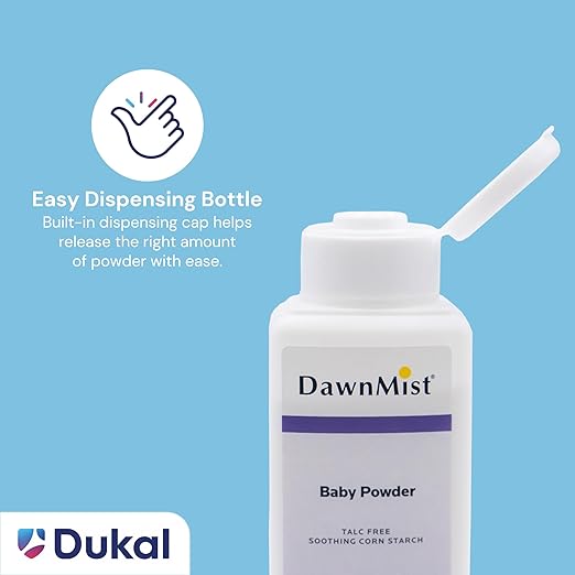 Dukal BP35 Dawn Mist Baby Powder, Cornstarch, 4 oz., Pack of 48