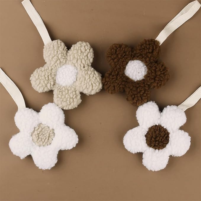 Baby Daisy Pacifier Holder,Light and Soft Dummy Holder Handmade 2 Pack, Decor for Nursing Kids Room