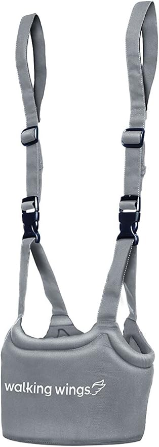 Upspring Baby Walking Wings Learn to Walk Assistant, Gray, Handheld Baby Walker Harness for Babies and Toddlers