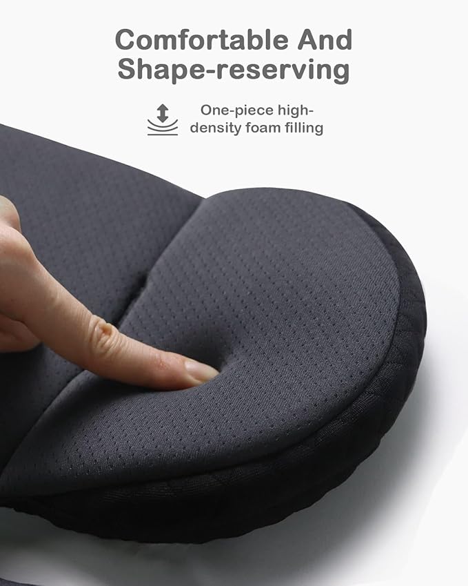 Infant Car Seat Insert Adjustable Head Support for Preemie Newborn Toddler, Reversible Baby Head Body Support Cushion for Carseats and Strollers Side Impact Protection - Black