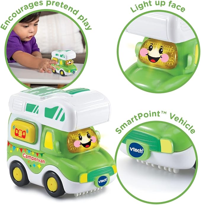 VTech Toot-Toot Drivers Campervan | Interactive Toddlers Toy for Pretend Play with Lights and Sounds | Suitable for Boys & Girls 12 Months, 2, 3, 4 + Years, English Version, 5.6 x 9 x 8.1 cm