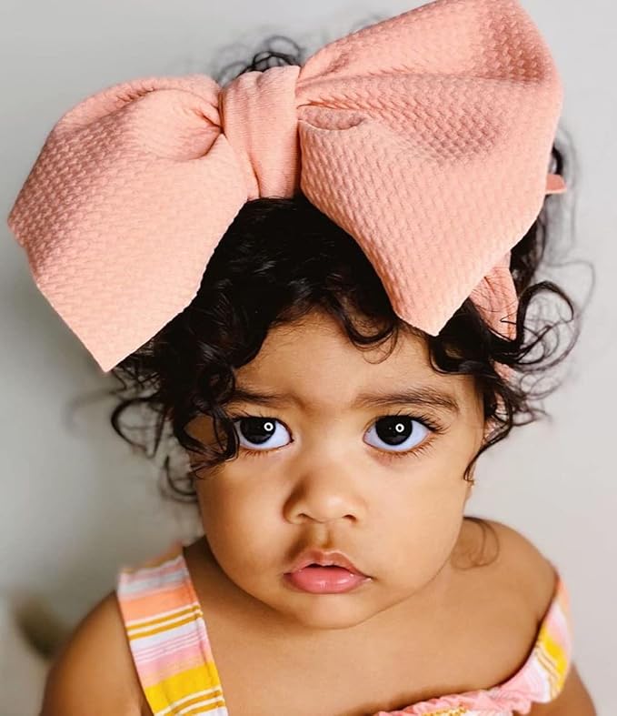 Baby Headbands for Girls Nylon Hair Bows Turban Knotted Headwraps for Newborn Infant Toddlers Kids (PR20)