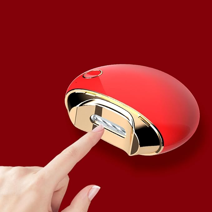 Electric Nail Clipper with 2 Speeds, Fingernail Cutter, Nail Scraps Storage, USB Rechargeable Safety Fingernail Trimmer for Baby, Kids, Seniors and Adults (Red)