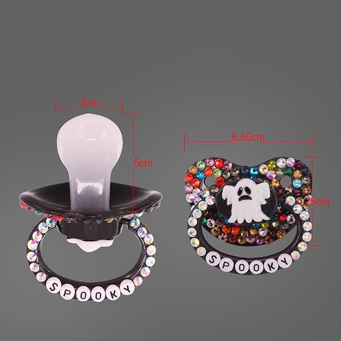 Adult Sized Pacifier Candy Cute Baby Pacifiers (Black Ghost)