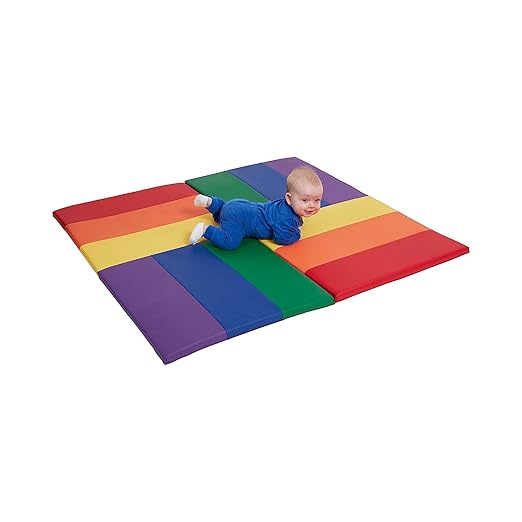 ECR4Kids SoftZone Turning Tiles Activity Mat, Folding Playmat, Assorted