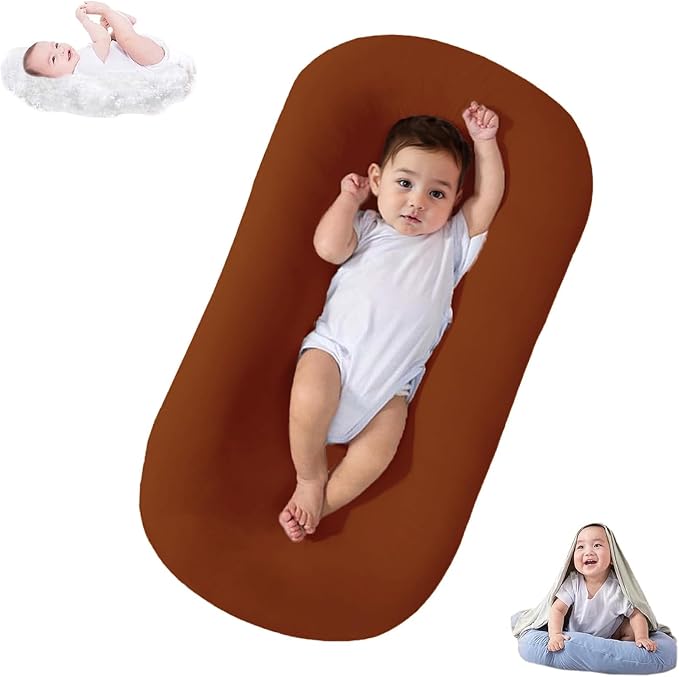 Lucakuins Baby Lounger Cover for Infants Loungers 0-24 Months, 100% Cotton Soft and Breathable Lounger Slipcover（Only Lounger Cover, Without The Lounger） (008, OneSize)