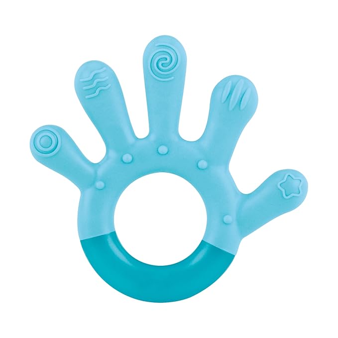 Nuby 3 Step Soothing Teether 3 Piece Set- Front, Middle, Back Teeth Teething- Pink/Purple, 3 m+