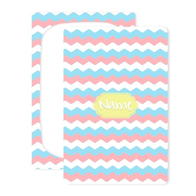 Personalized Baby Car Seat Covers for Boys Girls, Customized Carseat Cover with Name, Infant Carrier Cover Stroller Canopy, Nursing Cover Breastfeeding Scarf for Newborn Babies, Wavy Lines Pattern