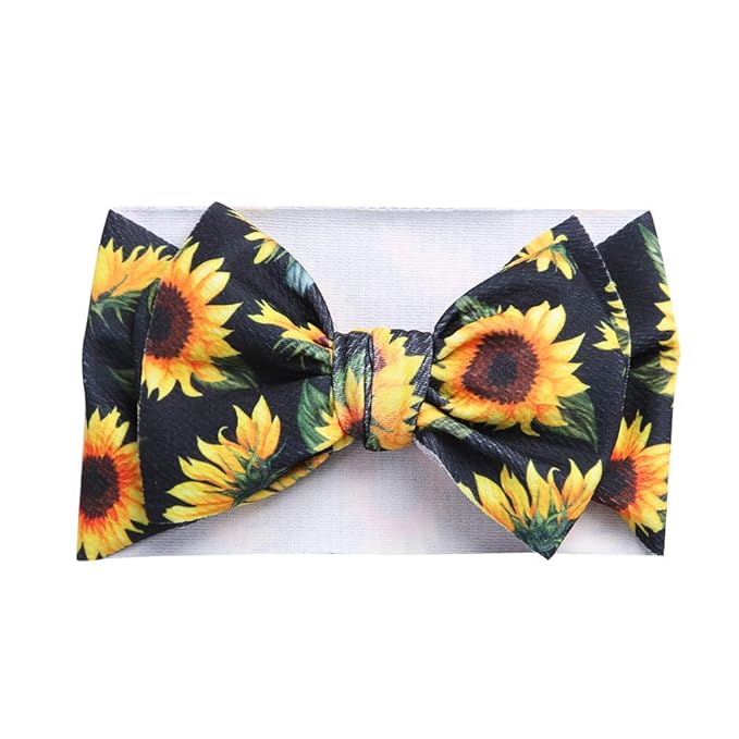 KIDOCHEESE Oversized Nylon Baby Head Wraps - Large Bows Hair Accessories for Newborn, Infant, and Toddler Girls