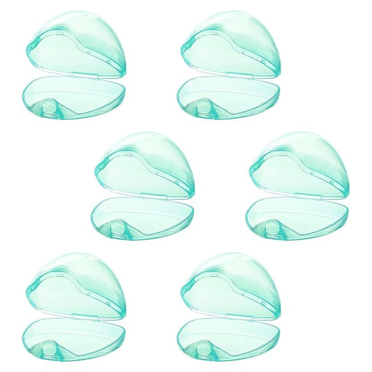 Accmor Pacifier Case, Pacifier Holder Case, Pacifier Container for Travel, BPA Free,Transparent Green, 6 Pack