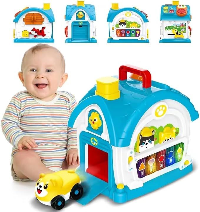 Learning Toys for 1 Year Old Boy Gift, Muscial Toys for Toddler 1-3, Educational Toy Baby 12-18 Months with Mirror, Play Phone, 1st First Birthday for Grandkids