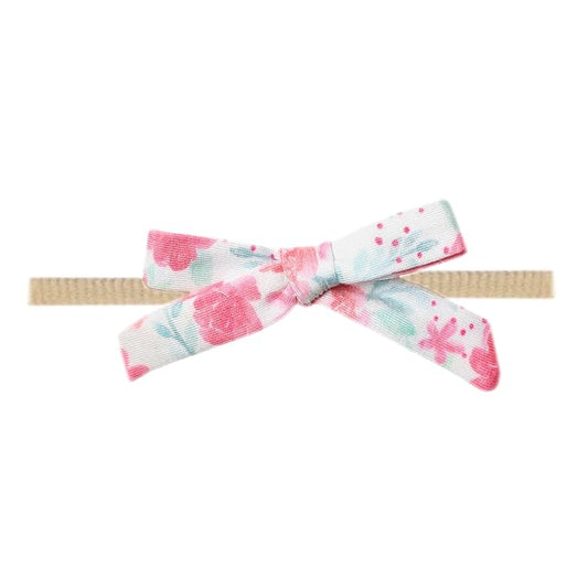 Copper Pearl Ribbon Baby Bow June
