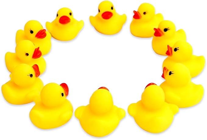 Novelty Place Rubber Duck Baby Bath Toy Set – 48PCS Cute Floating Ducky Toys for Kids, Toddlers & Babies, Fun Water Playtime Accessories for Bath, Pool & Party Decorations