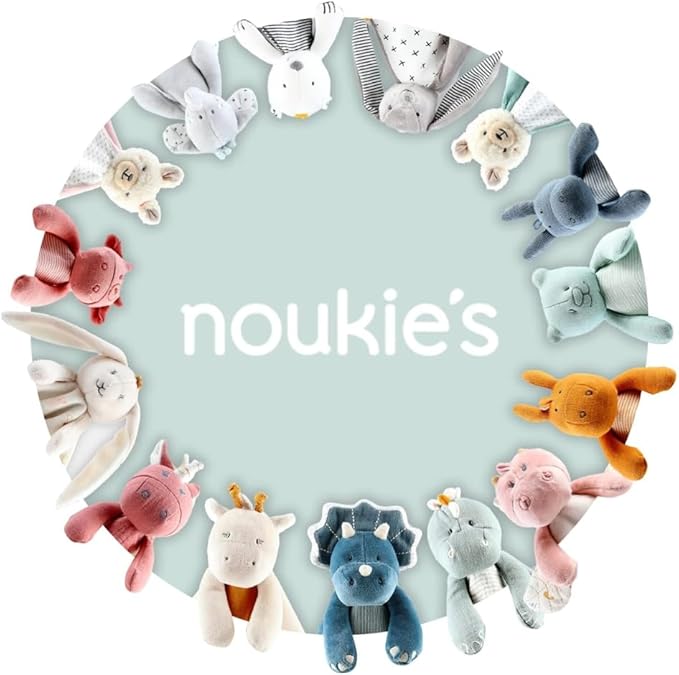 Noukie's - Ops Dinosaur Rocker - from 12 Months - with Seat Belt, Blue